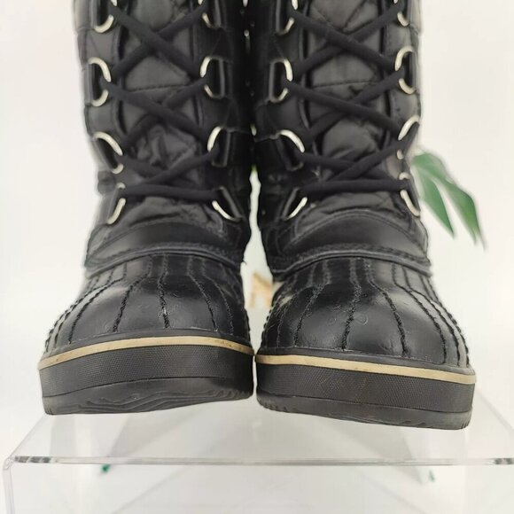 Sorel Women's Tofino II Black Waterproof Faux Fur Winter Snow Boots Size 8.5 US - Picture 2 of 12
